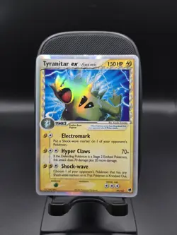 2006 Pokemon Tyranitar ex (Delta Species) 99/101 EX Dragon Frontiers Holo LP - Image 1