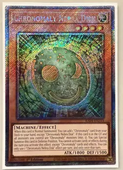 Chronomaly Nebra Disk 1st Edition Platinum Secret Rare RA04-EN213 Yu-Gi-Oh! - Image 1