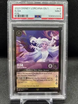 2023 DISNEY LORCANA EN 1-THE FIRST CHAPTER FOIL ELSA - SPIRIT OF WINTER PSA 9 - Image 1