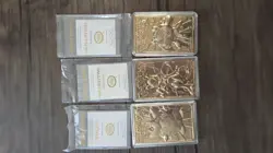 Pokemon 23K Gold Plated Trading Cards 1999 Burger King - Image 1