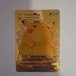 Pokemon Pikachu VMAX Gold Metal Full Art Foil Card HP 310 Electric Type - Image 1