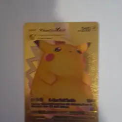 Pokemon Pikachu VMAX Gold Metal Full Art Foil Card HP 310 Electric Type - Image 2