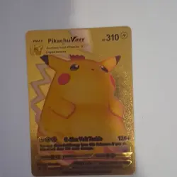 Pokemon Pikachu VMAX Gold Metal Full Art Foil Card HP 310 Electric Type - Image 3
