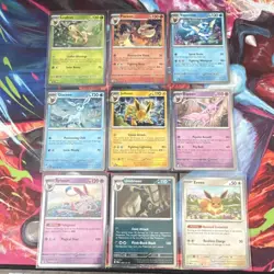 Prismatic Evolution Eeveelution Cosmo Holo Card Lot Of 8 + Eevee All NM - Image 1