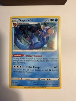 Pokemon TCG Vaporeon SWSH072 Black Star Promo Ultra Rare Holo Card - Image 3