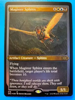 MTG 1x FOIL ETCHED Magister Sphinx 519 Double Masters 2022 Magic Gathering x1 NM - Image 1