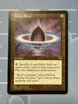 Lotus Petal - Tempest - Magic The Gathering - Vintage 1997 - Image 1