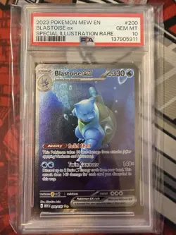 Pokemon TCG Scarlet & Violet 151 Blastoise EX Special Illustration Rare PSA 10 - Image 1