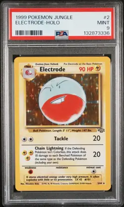 Pokemon TCG Electrode Jungle 2/64 Holo Rare PSA 9 - Image 1