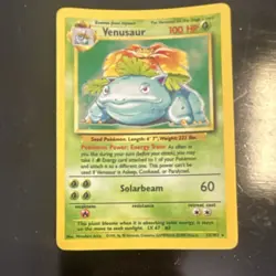 Pokemon Venusaur 15/102 Base Set Holo Rare English HP100 1999 Wizards Card - Image 1