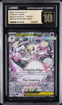 2025 POKEMON MEGA EVOLUTIONS #178 MEGA GARDEVOIR EX SIR HOLO CGC 10 PRISTINE - Image 1