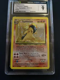 2000 POKEMON NEO GENESIS #17/111 TYPHLOSION HOLO CGC 9 - Image 1