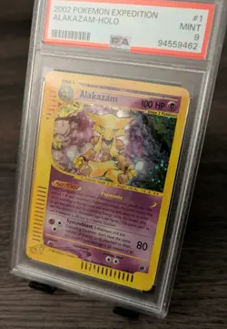 Pokemon Alakazam Holo 1/165 Expedition PSA MINT 9 - Image 3