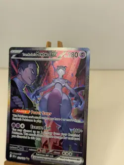 Pokemon Team Rockets Mewtwo EX 231/182 Full Art Destined Rivals English - Image 3