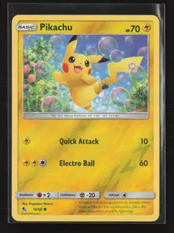 Pikachu 19/68 Reverse Holo Common Hidden Fates Pokemon NM - Image 2