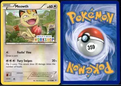 Meowth 67/108 Common Build A Bear Roaring Skies Pokemon NM - Image 1