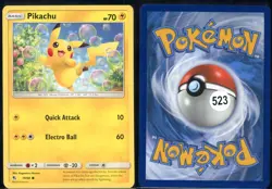 Pikachu 19/68 Common Hidden Fates Pokemon NM - Image 1