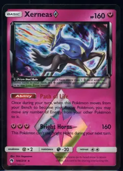 Xerneas ◇ 144/214 Rare Prism Star Lost Thunder Pokemon NM - Image 2