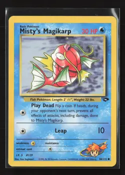 Misty's Magikarp 88/132 Common Gym Challenge Pokemon NM - Image 2
