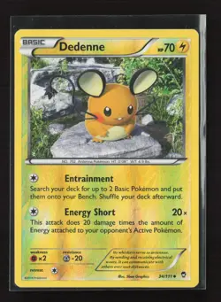 Dedenne 34/111 Reverse Holo Uncommon Furious Fists Pokemon NM - Image 2