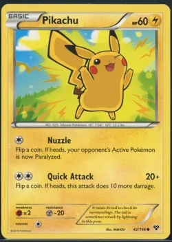 Pikachu 42/146 Common XY Pokemon NM - Image 2