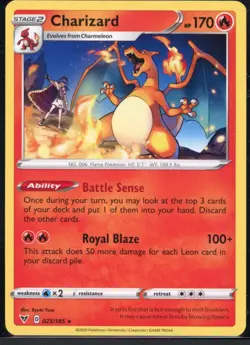 Charizard 25/185 Rare Vivid Voltage Pokemon NM - Image 2