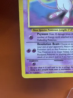 1999 Pokemon TCG Black Star Promos Mew #8 HP - Image 4