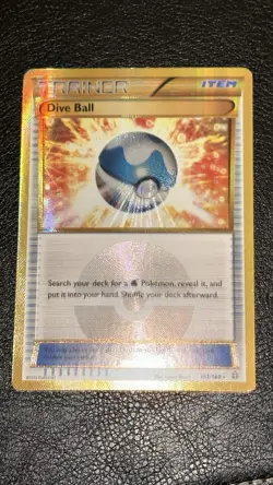 Pokemon Dive Ball 161/160 Secret Rare Gold Trainer Primal Clash. RARE - Image 1