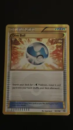 Pokemon Dive Ball 161/160 Secret Rare Gold Trainer Primal Clash. RARE - Image 2