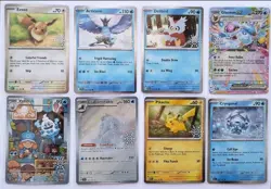 Pokemon 2025 Holiday Calendar Stamped Promos (COMPLETE SET OF 8) Sealed - Image 1