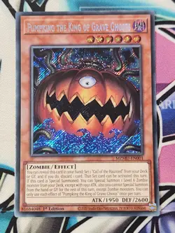 YUGIOH MZMU-EN001 Pumpking the King of Ghosts Secret Rare 1ST EDITION - Image 1