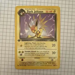 Pokemon Dark Jolteon 38/82 Team Rocket 1st Edition Rare Regular 50 HP Nintendo - Image 1
