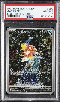 2023 POKEMON PAL EN-PALDEA EVOLVED ILLUSTRATION RARE #203 MAGIKARP PSA 10 - Image 1