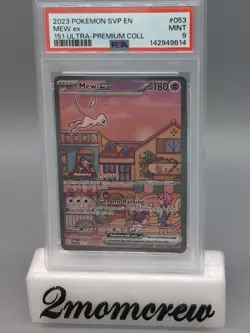 Pokemon TCG Mew EX 053 Holo Black Star Promo Scarlet & Violet 151, PSA 9! - Image 1