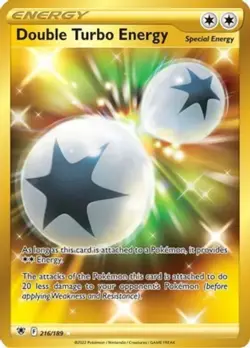 1x Double Turbo Energy - 216/189 - Secret Rare NM-Mint Pokemon SWSH10 - Astral R - Image 1
