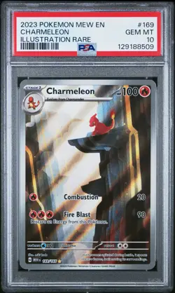 2023 POKEMON MEW EN-151 ILLUSTRATION RARE #169 CHARMELEON PSA 10 - Image 1
