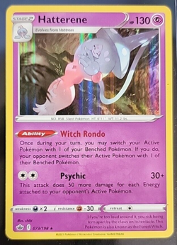 Pokemon TCG Hatterene Sword & Shield - Chilling Reign 073/198 Holo Holo Rare - Image 1