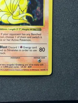 Base Set Pokemon TCG Ninetales Shadowless - Image 4