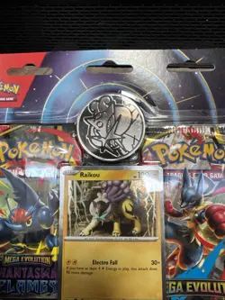 Pokemon Mega Evolution & Phantasmal Flames 2-Pack Blister SEALED - Raikou new - Image 2