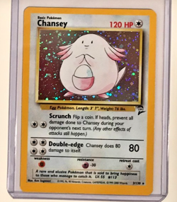 Pokemon Base 2 Chansey 3/130 Foil Holo Rare 120 HP NMM Unplayed WOTC 2000 - Image 1