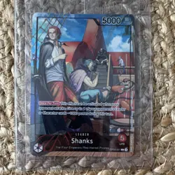 Bandai One Piece CCG Shanks Leader Foil OP09-001 Four Emperors PSA Promo - Image 1