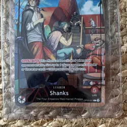 Bandai One Piece CCG Shanks Leader Foil OP09-001 Four Emperors PSA Promo - Image 4