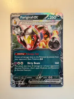 Pokemon Card • Farigiraf ex • Temporal Forces 108/162 • RR • ENG • MINT - Image 1
