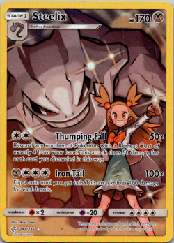 Steelix - 247/236 - Pokemon Cosmic Eclipse Sun & Moon Secret Rare Card - Image 1