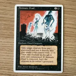 ANIMATE DEAD Fourth Ed uncommon Magic the Gathering LP - Image 1