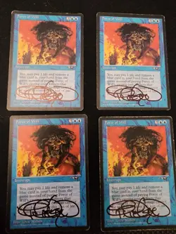 Magic The Gathering Force of Will Alliances x4 Terese Nielsen Signed Cards - Image 1