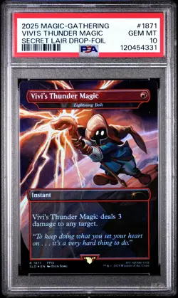 2025 MTG SECRET LAIR DROP #1871 VIVI'S THUNDER MAGIC PSA 10 - Image 1
