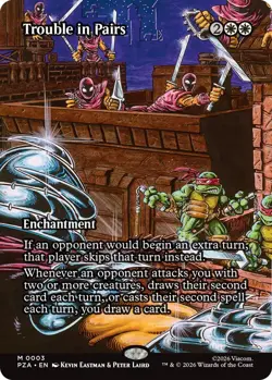Trouble in Pairs - Borderless Light Play, English Magic the Gathering MTG Teenag - Image 1