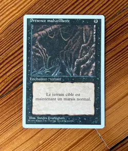 rare FRENCH Limited Edition EVIL PRESENCE Magic: The Gathering 1994 MTG xlnt cnd - Image 4