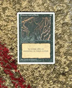 rare FRENCH Limited Edition EVIL PRESENCE Magic: The Gathering 1994 MTG xlnt cnd - Image 5